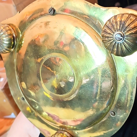 Antique French Brass Ink Well - Picture 9 of 10